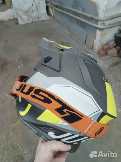 Шлем для мотокросса с очками Just 1 Xs
