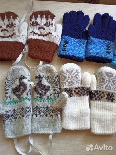 Перчатки варежки детские на 1,5-4 лет