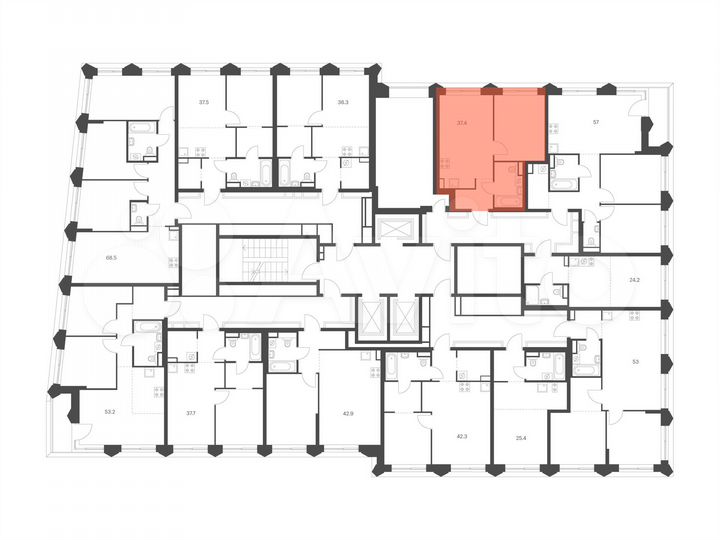 1-к. квартира, 37,4 м², 8/26 эт.