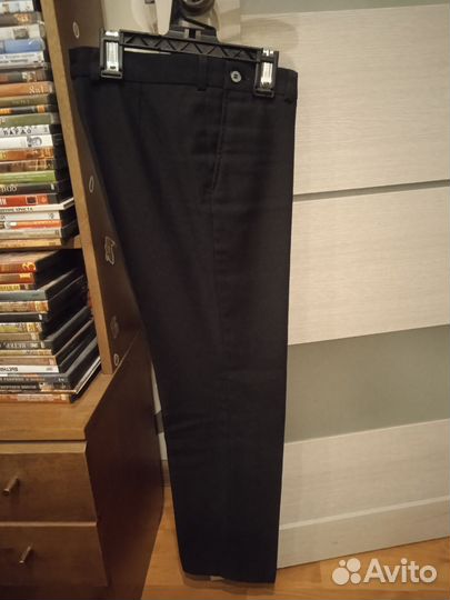 Школьные чёрные брюки для мальчика рост 140 см
