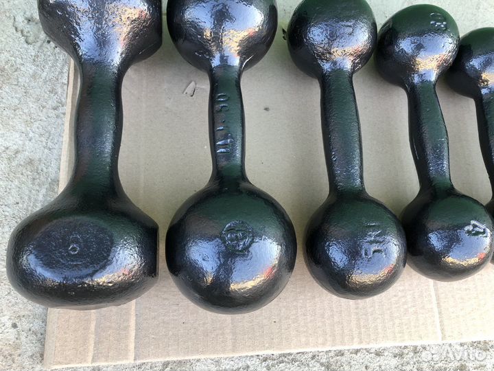 Гантели по 1 шт от 1 до 16 кг