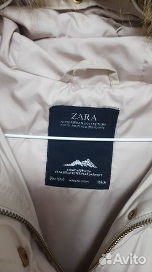 Zara куртка зимняя детская р.164