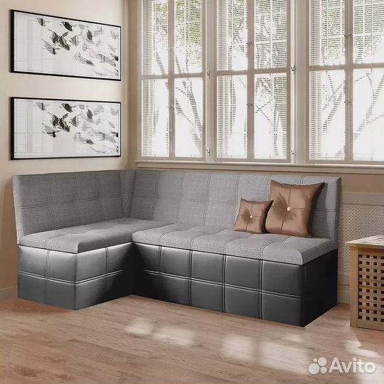 Угловой кухонный диван Домино (Токио) дизайн 2