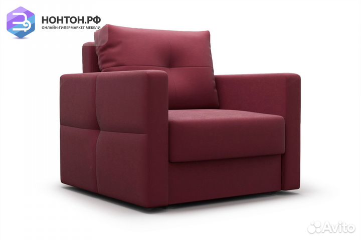 Кресло еврокнижка Вита бордовое
