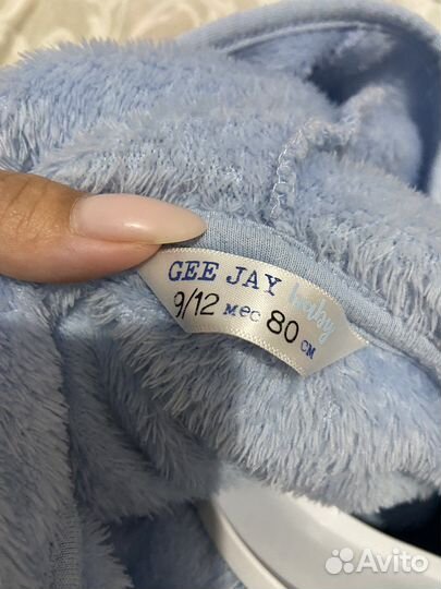 Теплый плюшевый комбинезон 80р