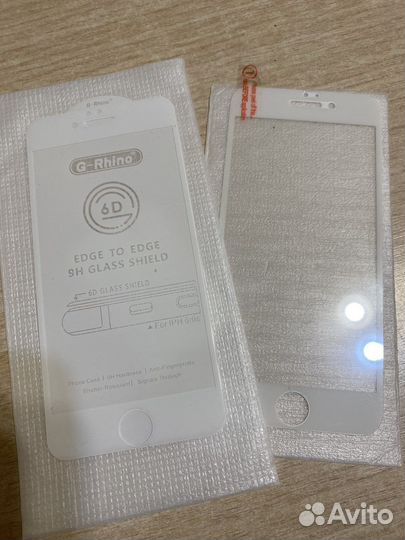 Защитное стекло на iPhone 6s белое