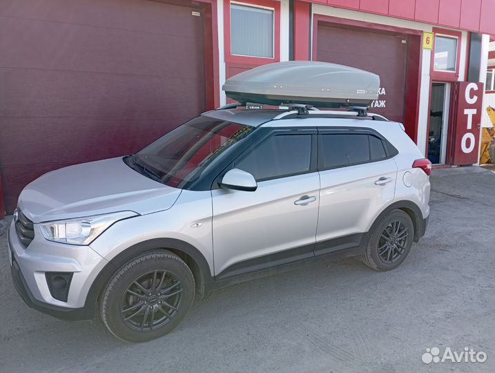 Рейлинги Хендай Крета вдоль крыши под оригинал