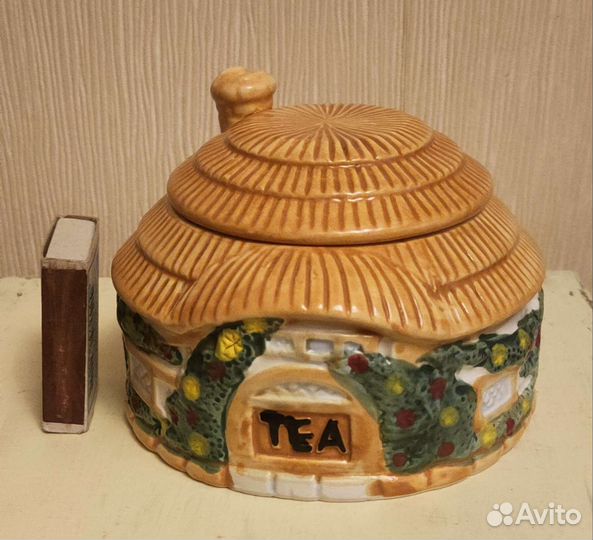 Банка, баночка для чая, чайница керамическая
