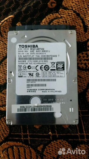 Жёсткий диск для ноутбука Toshiba 2.5 дюйма, HDD