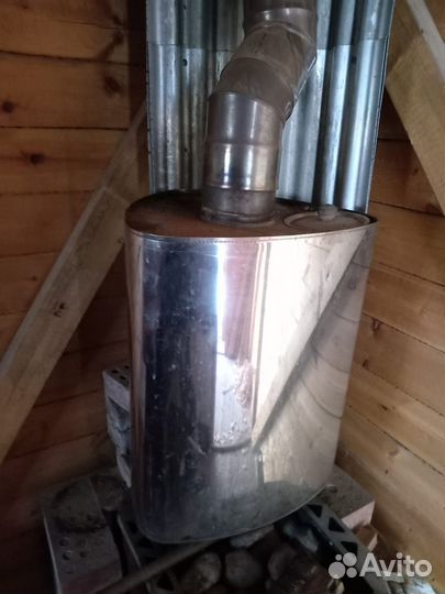 Печь для бани с баком