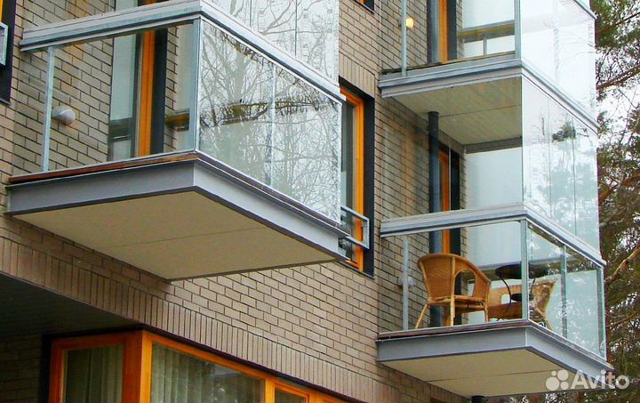 Безрамное остекление любой сложности