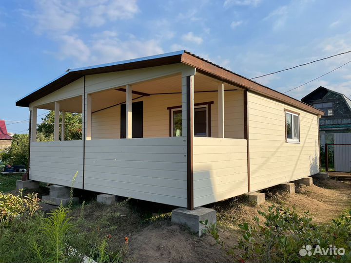 Дачный домик каркасный 6х8