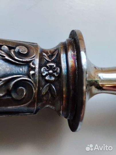 Антиквариат. Серебро 19век Нож и вилка для мяса