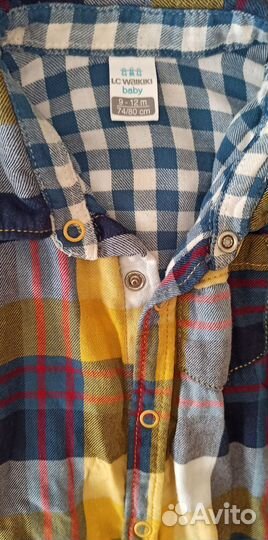 Рубашка в клетку детская