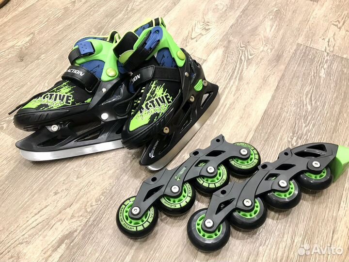 Коньки раздвижные 2 в 1, размер 29-32