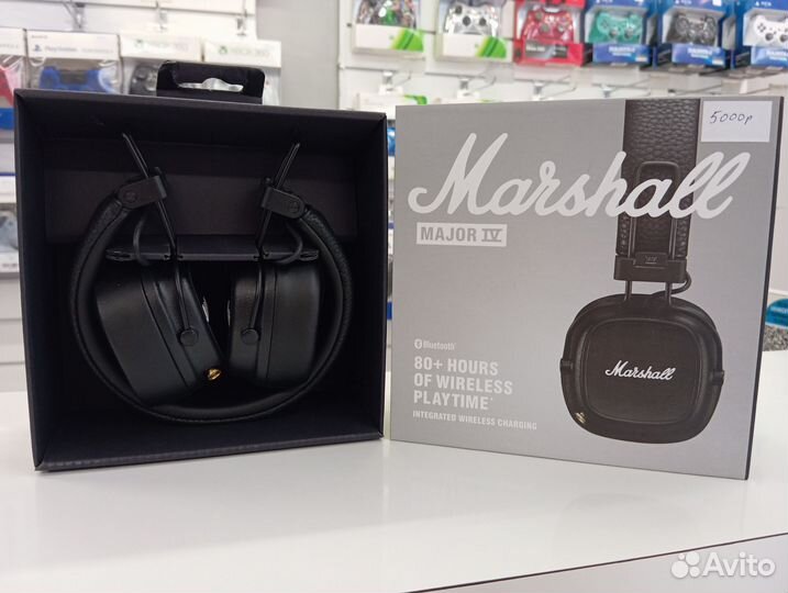 Наушники Marshall Major 4 Чёрные(новые)