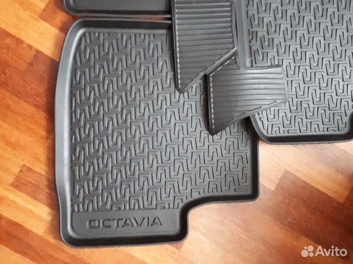 Автомобильные коврики резиновые Octavia A7 FL