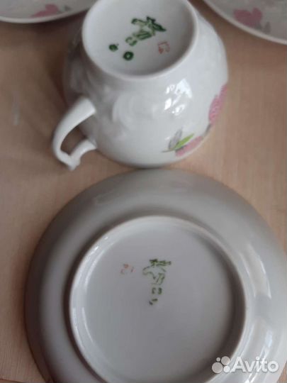 Чашка с блюдцем Вербилки фарфор СССР