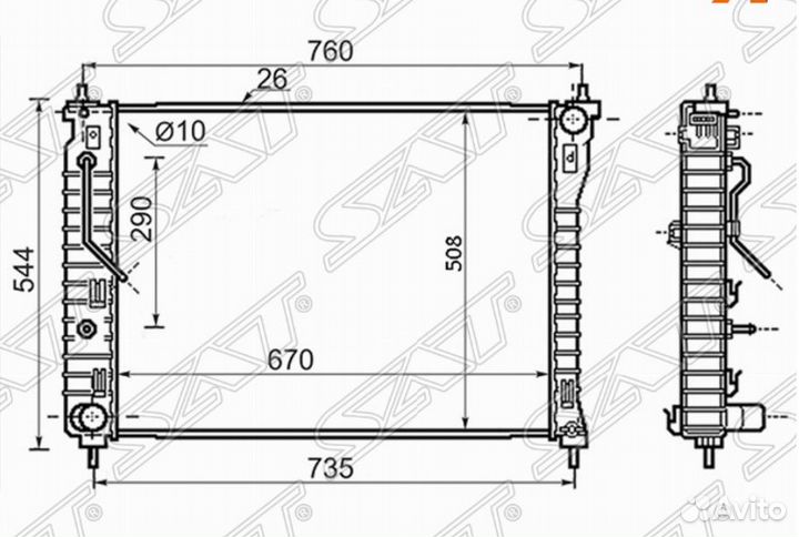 Радиатор chevrolet captiva /opel antara /daewoo