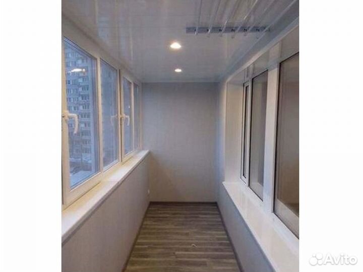 Остекление лоджии пвх с отделкой