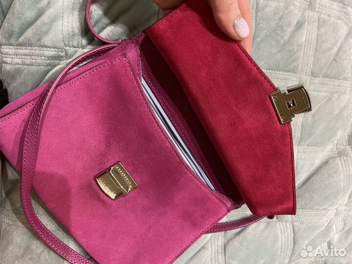 Сумка натуральная кожа и замша