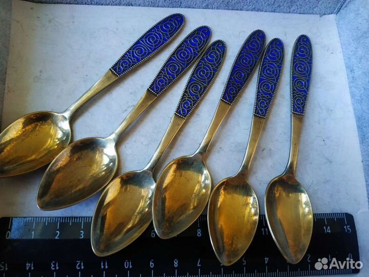 Ложки серебро СССР кофейные 875 пробы