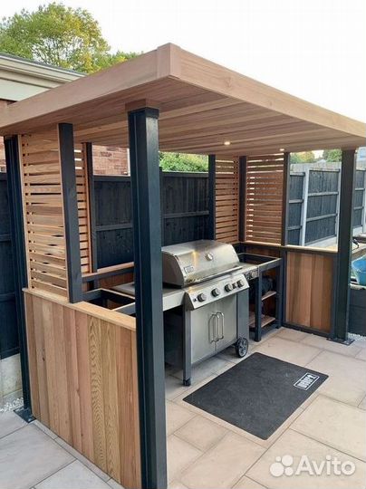 Мангальная зона Мангал с крышей