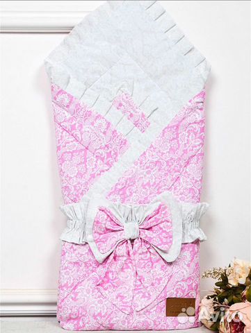 Конверт-одеяло на выписку для девочки