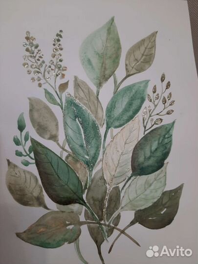 Сет из 4х картин акварелью, А4, авт.работы