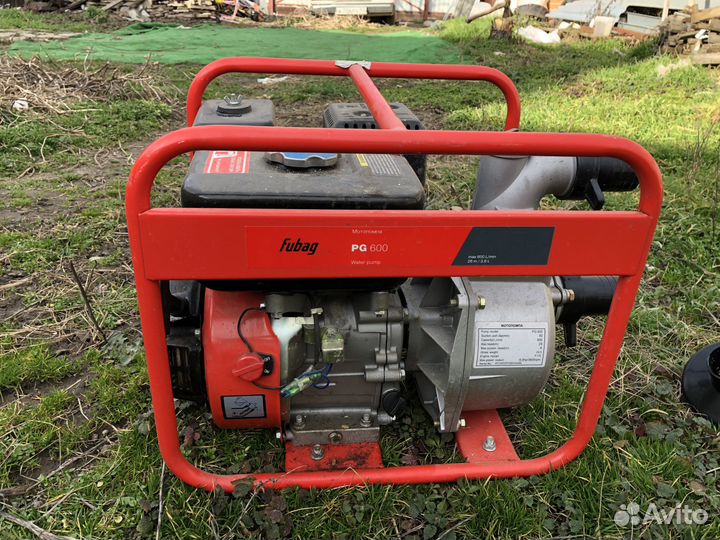 Мотопомпа бензиновая fubag PG 600 для чистой воды