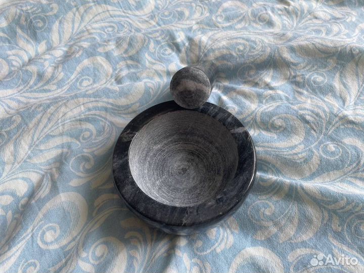 Ступка с пестиком, 11,5x6см, мрамор. Торг