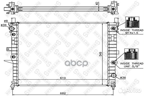 Радиатор системы охлаждения MB W163 2.3-5.4 98