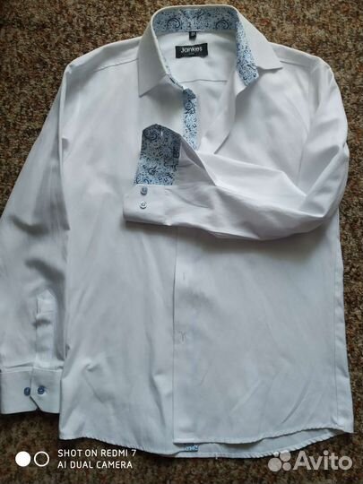 Рубашка для школы на мальчика 12-13 лет