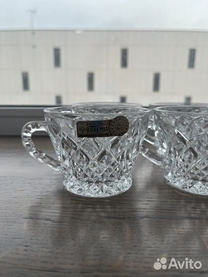 Хрустальные чашки Богемия