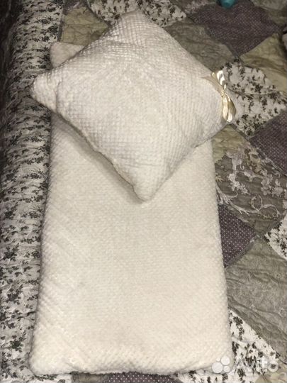 Матрасик и подушка в коляску