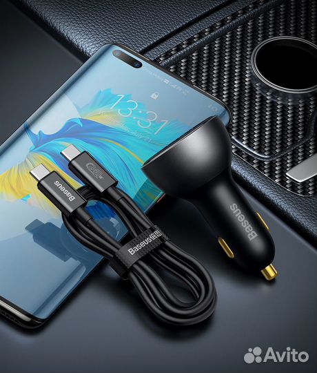 Автомобильное зарядное устройство Baseus 140 Вт PD