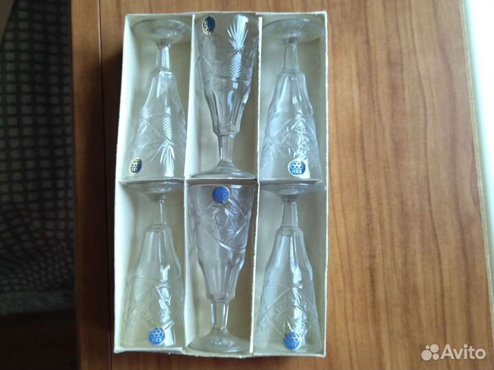 Хрустальные рюмки на ножке СССР