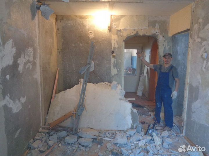 Демонтаж. Уборка строительного мусора