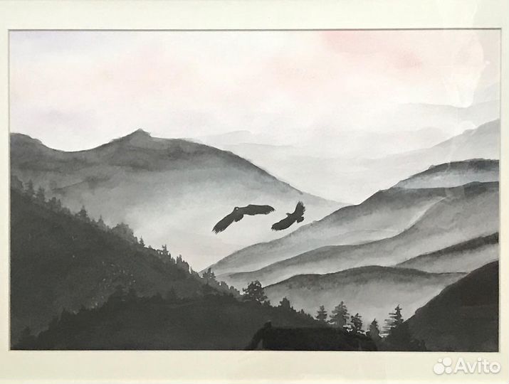 Картина “Полет над горными вершинами»