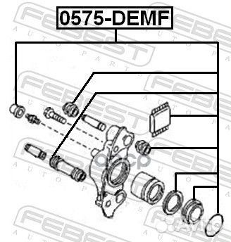 Ремкомплект тормозного суппорта перед прав лев
