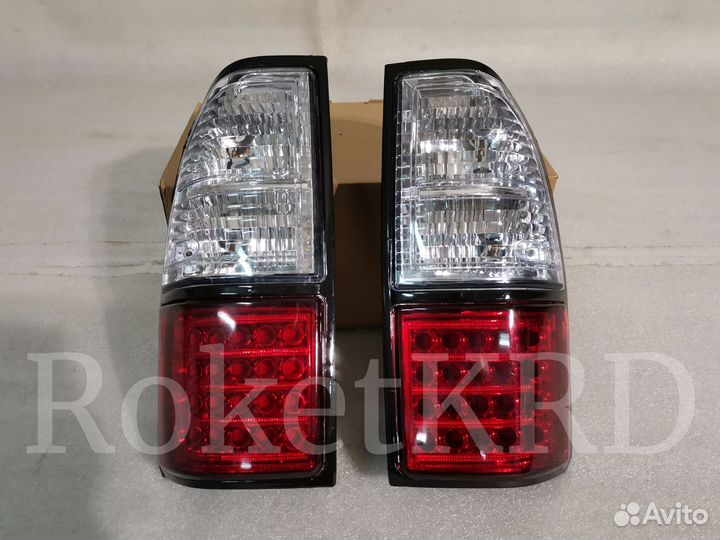 Задние фонари Land Cruiser Prado 95-2002 Кр.бел