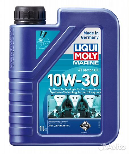 LiquiMoly лодочное мот.масло Marine 4T 10W-30 1л