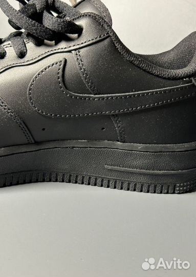 Кроссовки Nike AIR force 1 LOW luxe black gum Люкс