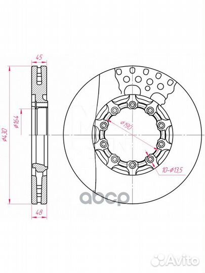 Диск тормозной SAF о.н.4079001300 M2000081 mars