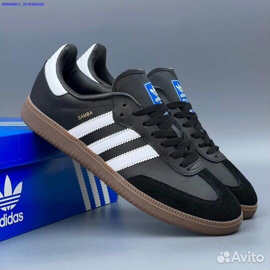 Кроссовки Adidas Samba Black (Арт.12082)