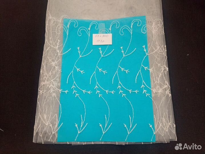 Ткань сетка с вышивкой