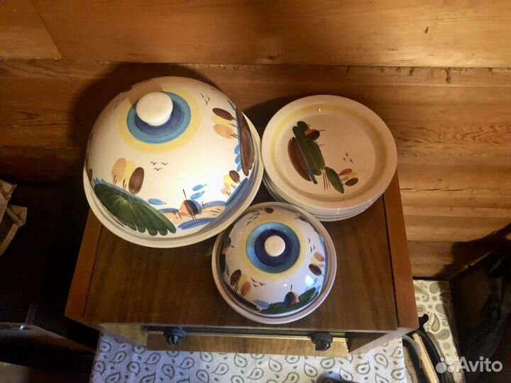 Блинница + Маслёнка + 6 тарелок