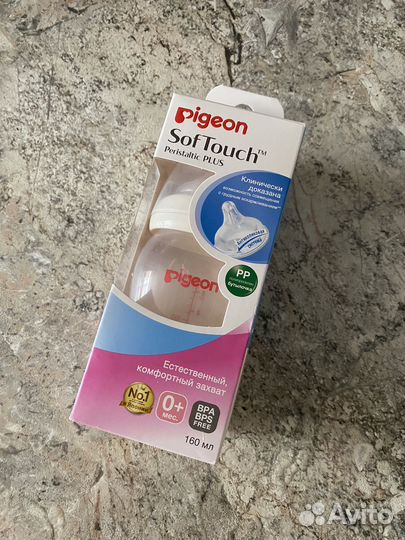 Pigeon бутылочка 0+