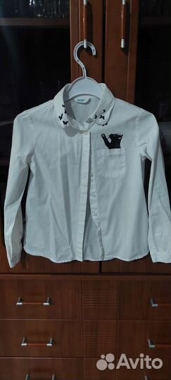 Блузка школьная для девочке 128