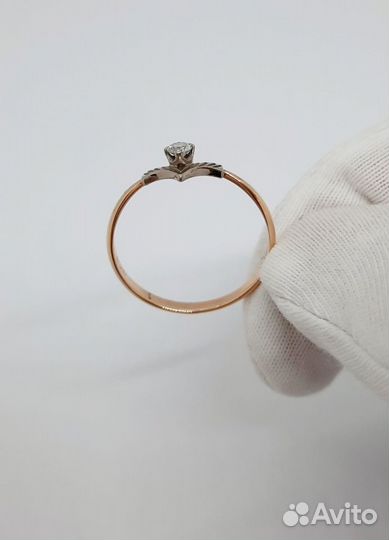 Золотое кольцо с бриллиантом 583 СССР